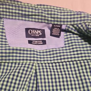 Chaps Plaid Shirt in Blue and Green